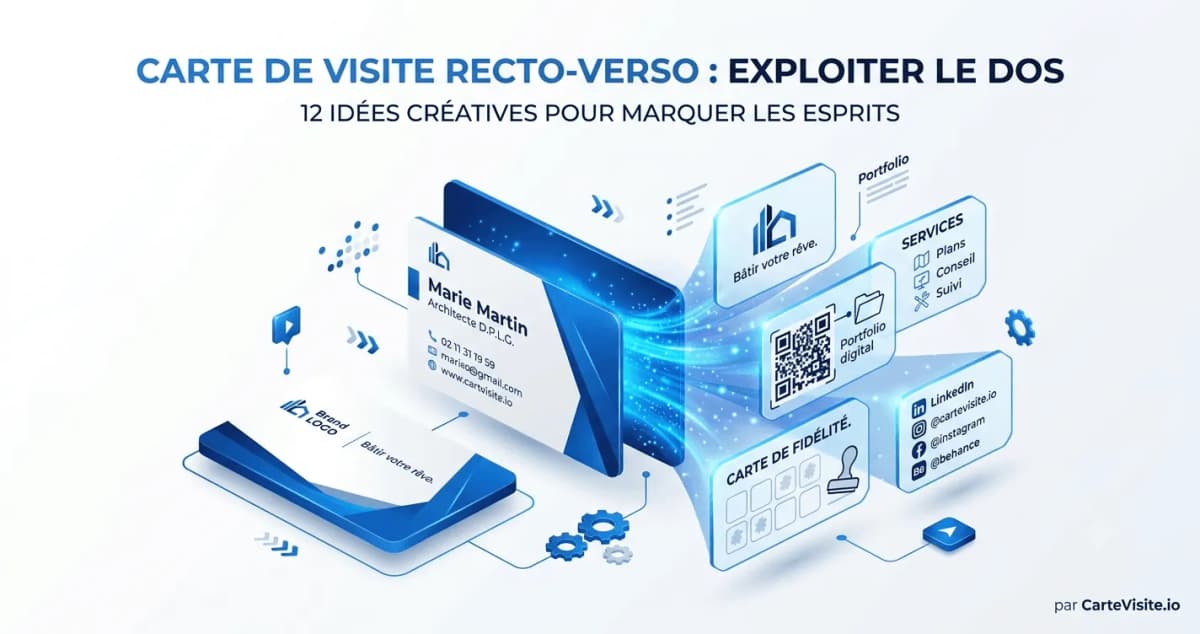 Illustration de l'article : Carte de visite recto-verso : 12 idées pour exploiter le dos