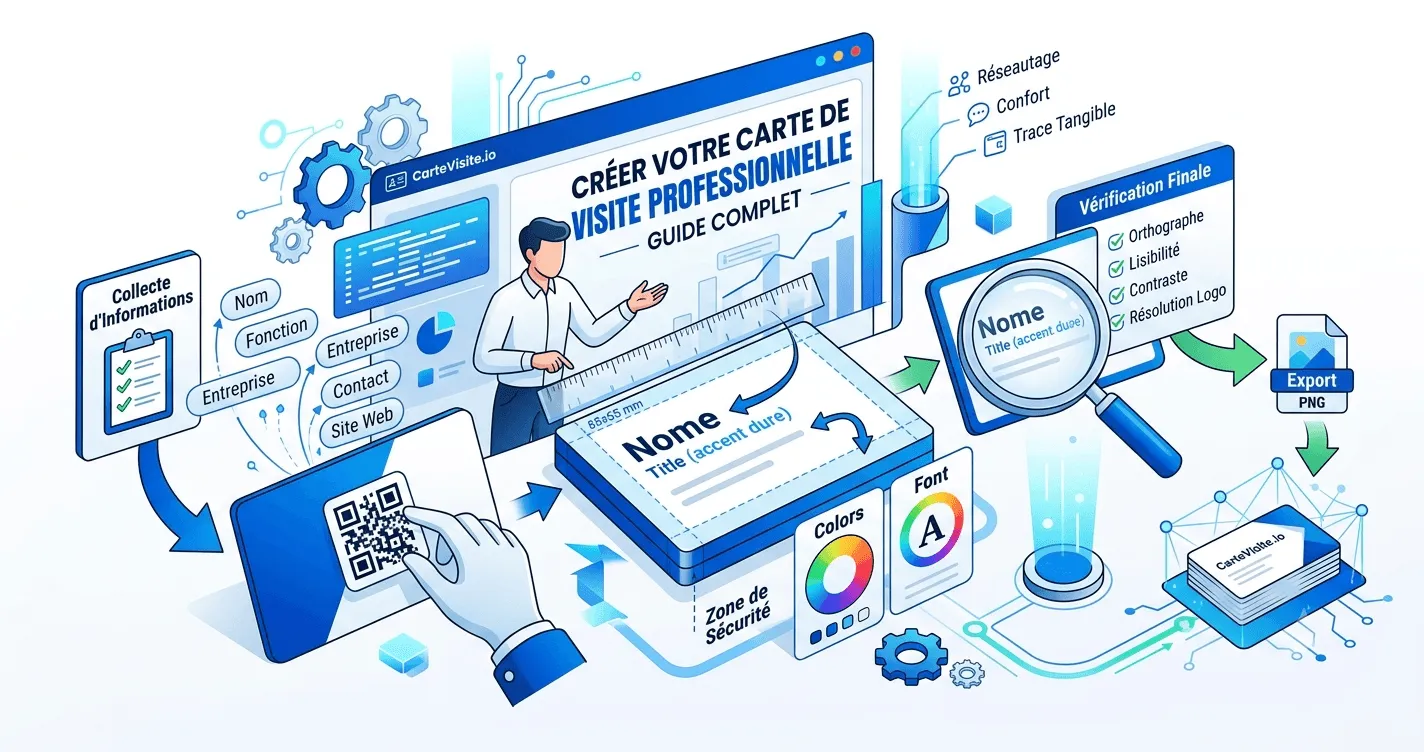 Illustration de l'article : Comment créer une carte de visite professionnelle : le guide complet