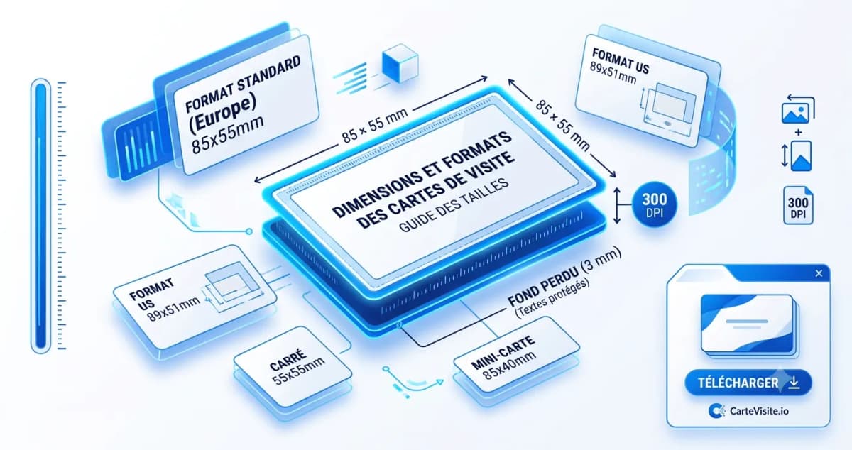 Illustration de l'article : Dimensions et formats d'une carte de visite : le guide des tailles