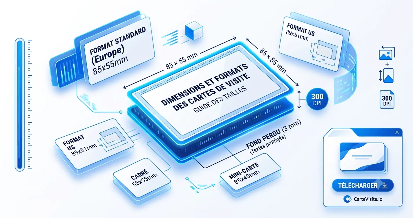 Illustration de l'article : Dimensions et formats d'une carte de visite : le guide des tailles