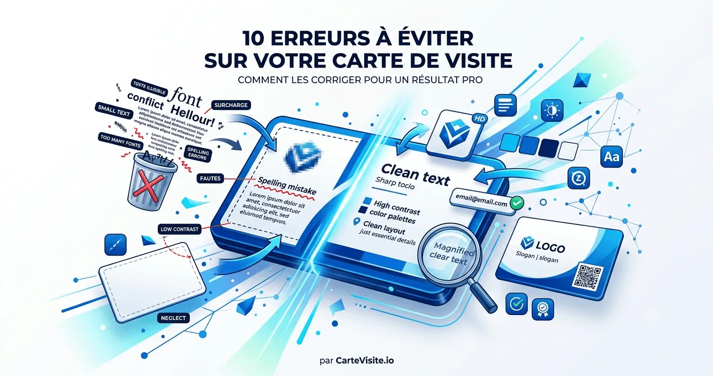 Illustration de l'article : 10 erreurs à éviter sur une carte de visite