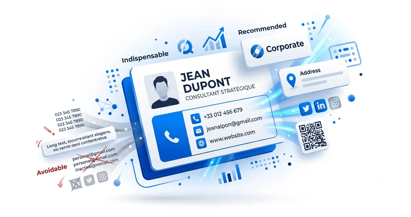 Illustration de l'article : Quelles informations mettre sur une carte de visite ?