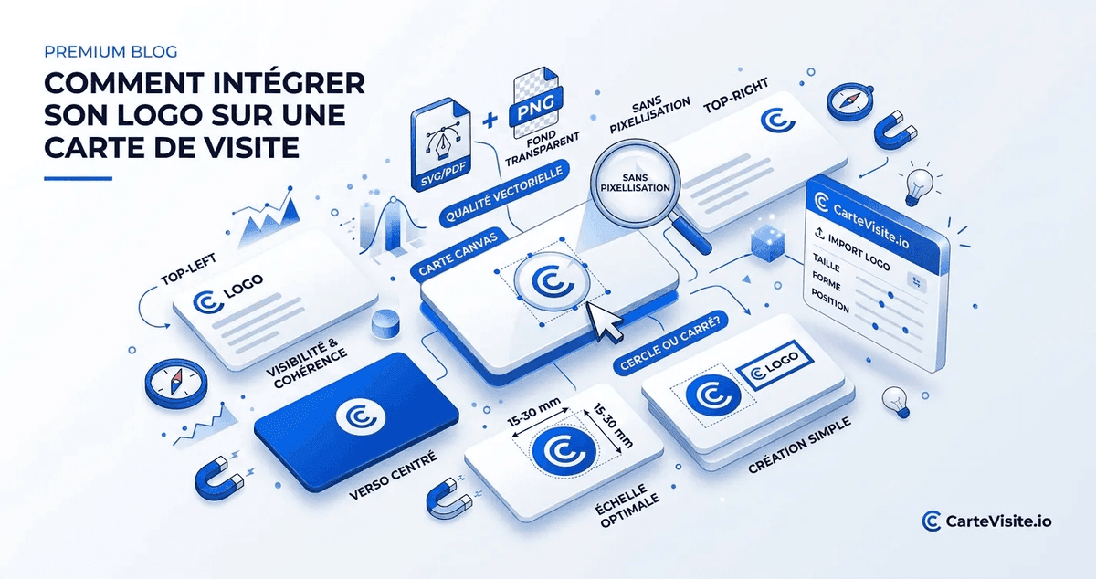 Illustration de l'article : Comment intégrer son logo sur une carte de visite