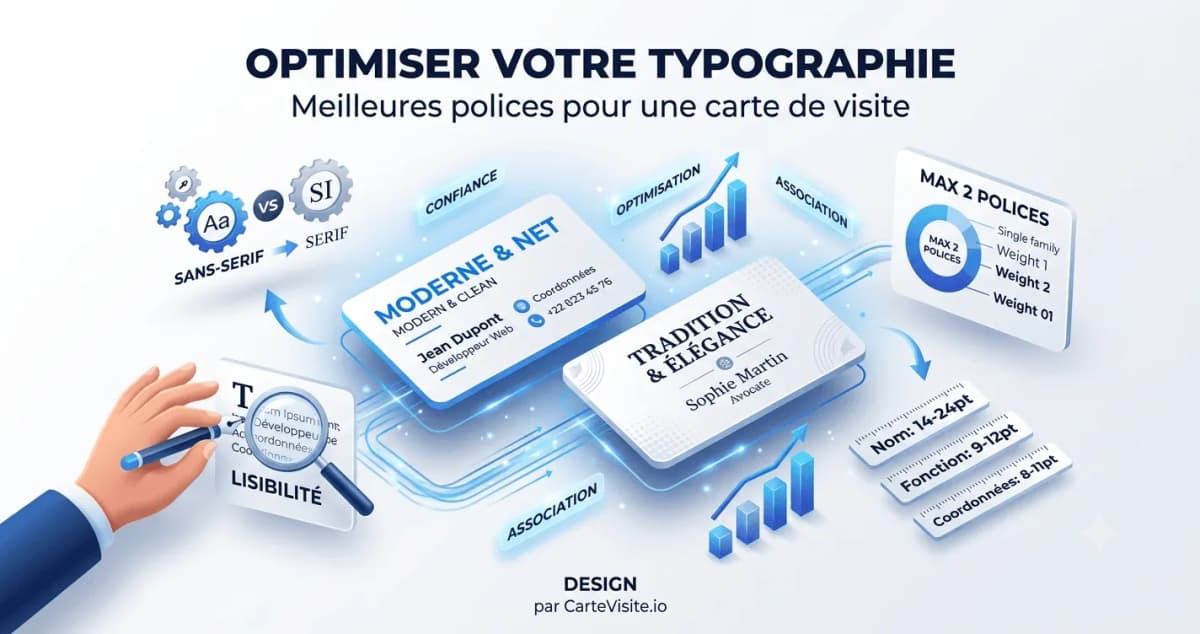 Illustration de l'article : Les meilleures polices pour une carte de visite