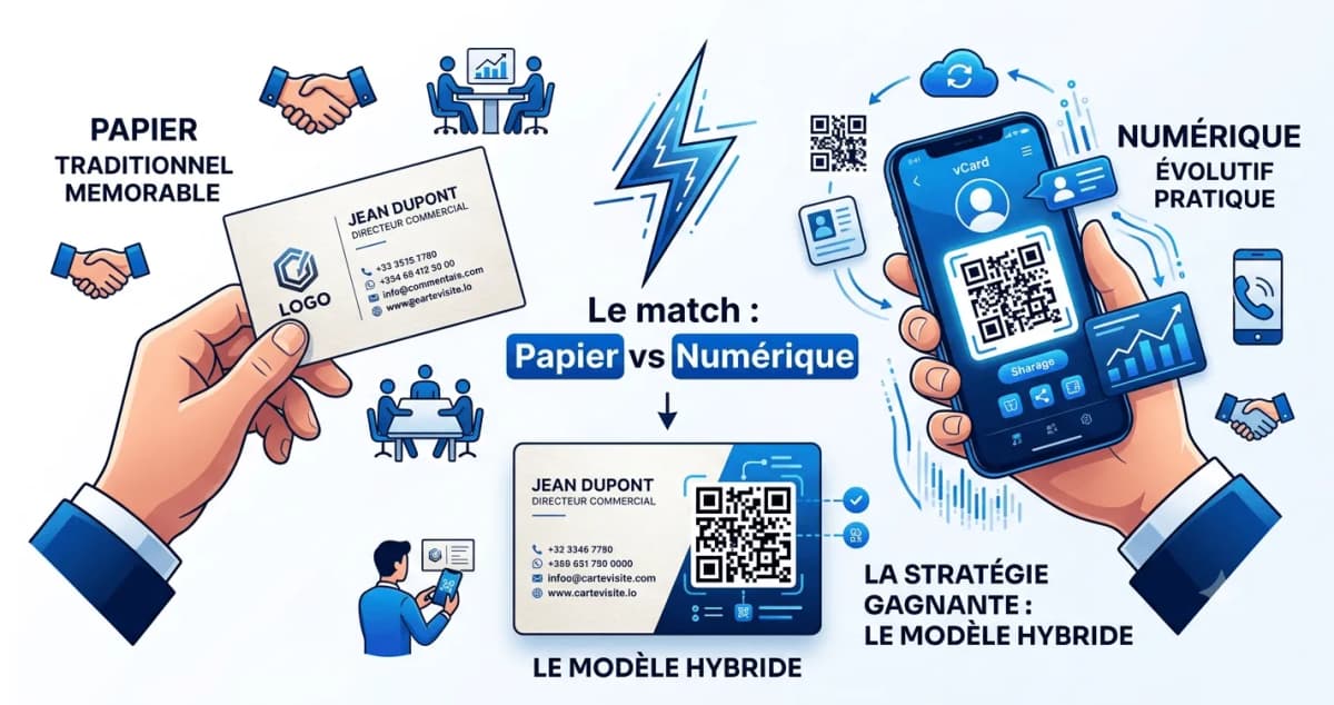 Illustration de l'article : Carte de visite numérique ou papier : que choisir ?
