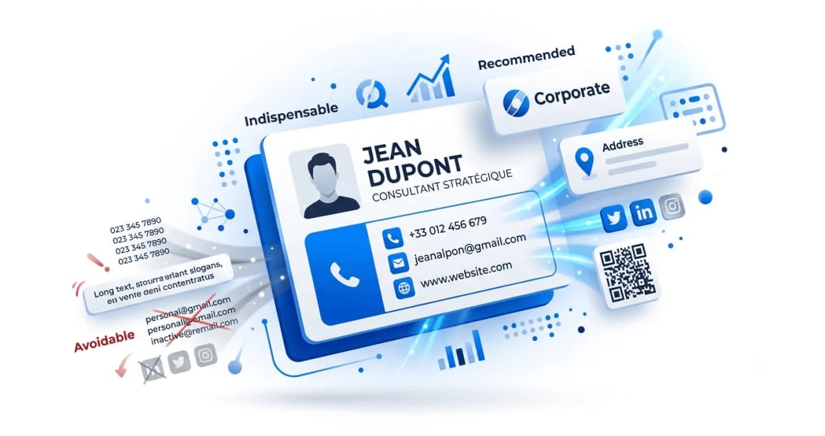 Illustration de l'article : Quelles informations mettre sur une carte de visite ?